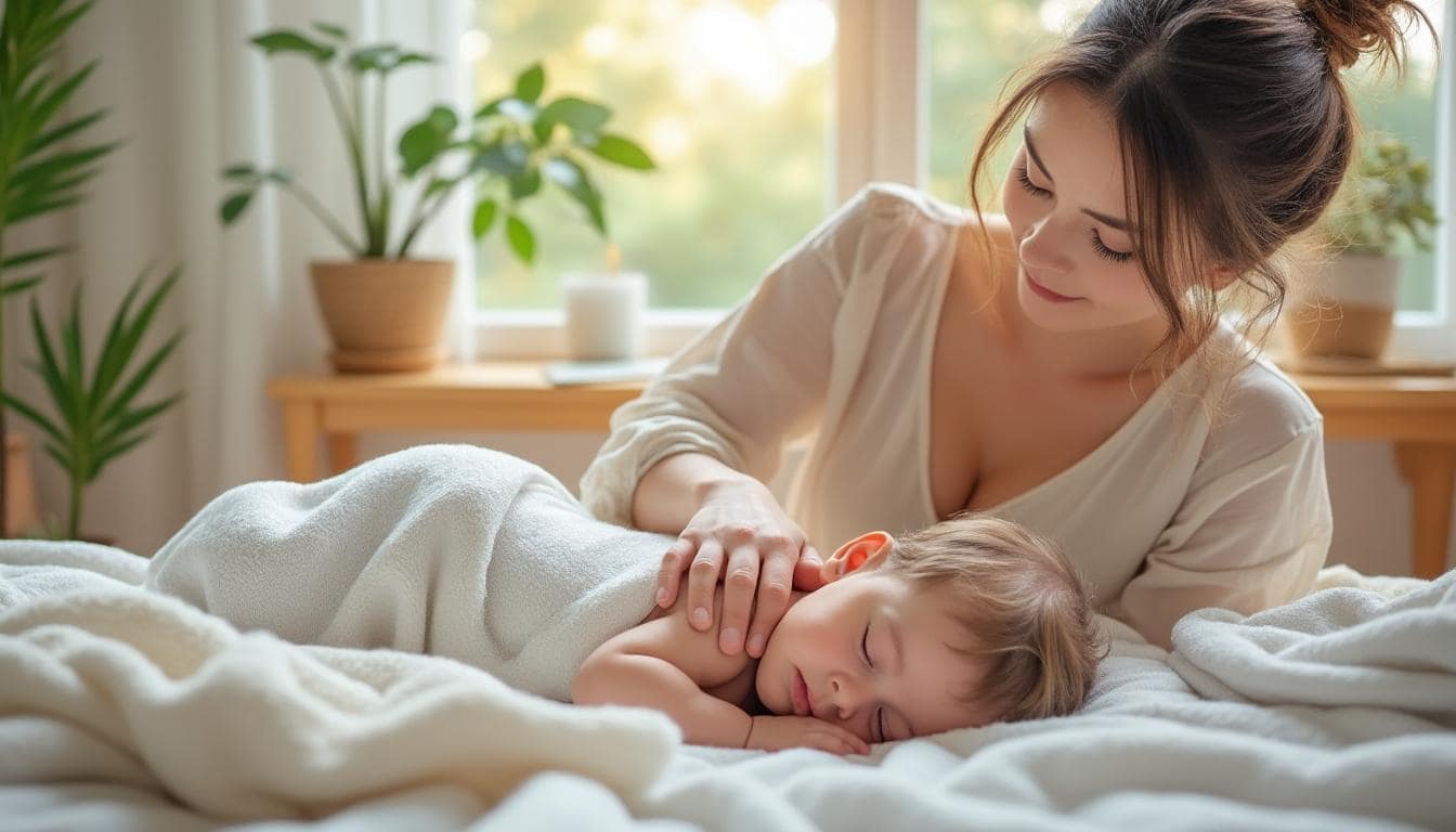 découvrez comment le massage peut apaiser bébé et favoriser un sommeil régulier, en améliorant la qualité et la durée de ses cycles de sommeil.