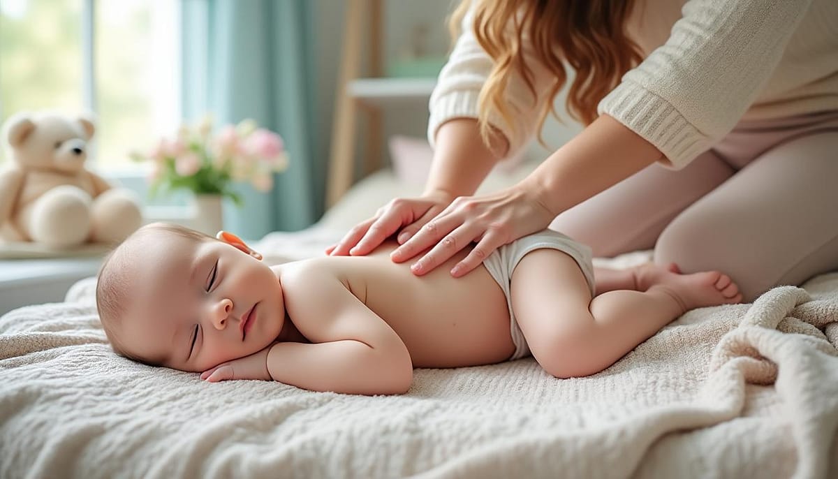 découvrez comment le massage peut favoriser un meilleur sommeil chez bébé en aidant à réguler ses cycles de sommeil naturellement et en apaisant son corps.
